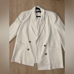 White Zara Blazer Size Large